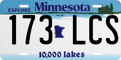 MN license plate 173LCS