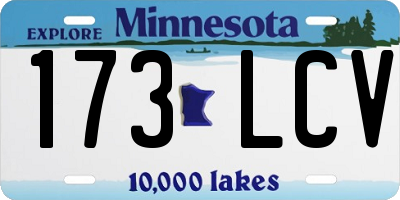 MN license plate 173LCV