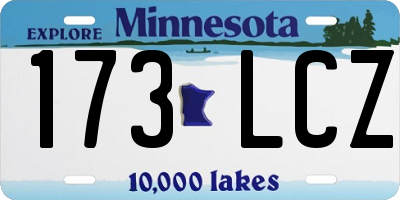 MN license plate 173LCZ