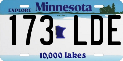 MN license plate 173LDE