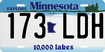 MN license plate 173LDH