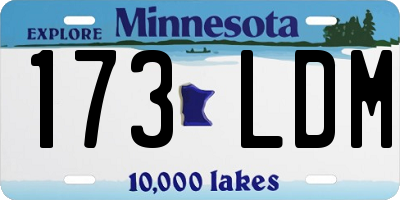 MN license plate 173LDM