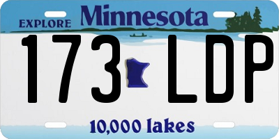 MN license plate 173LDP