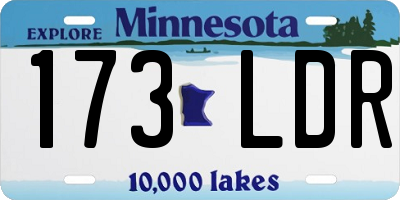 MN license plate 173LDR