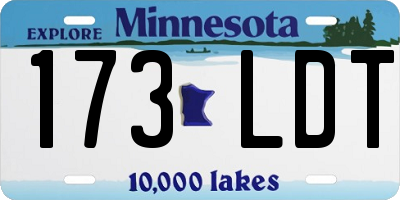 MN license plate 173LDT