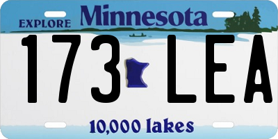 MN license plate 173LEA