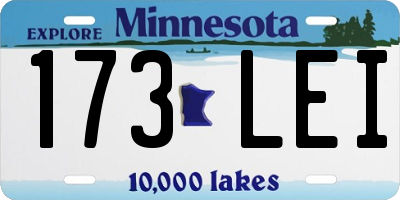 MN license plate 173LEI
