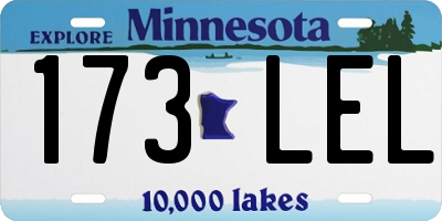 MN license plate 173LEL