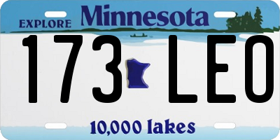MN license plate 173LEO
