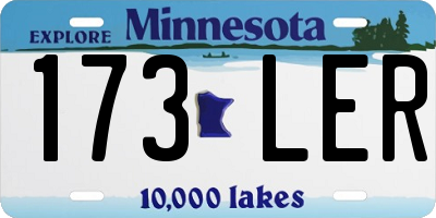 MN license plate 173LER