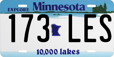 MN license plate 173LES