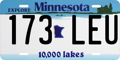 MN license plate 173LEU