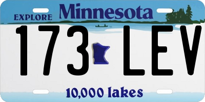 MN license plate 173LEV