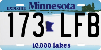 MN license plate 173LFB