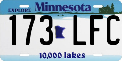 MN license plate 173LFC