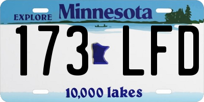 MN license plate 173LFD