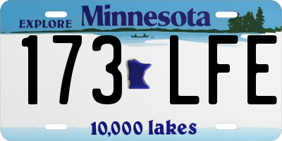 MN license plate 173LFE