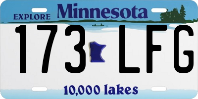 MN license plate 173LFG