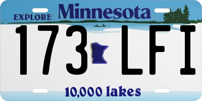 MN license plate 173LFI
