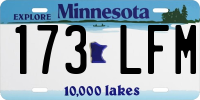 MN license plate 173LFM