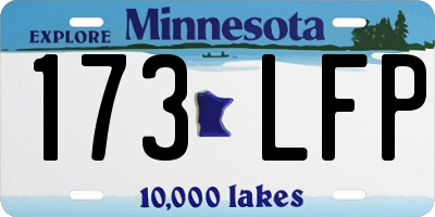 MN license plate 173LFP