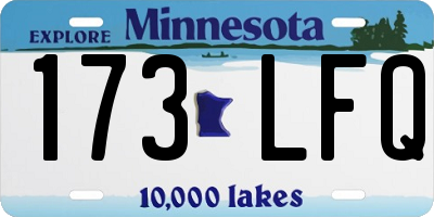 MN license plate 173LFQ