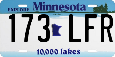 MN license plate 173LFR