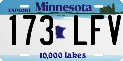 MN license plate 173LFV