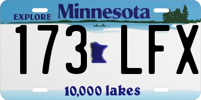 MN license plate 173LFX