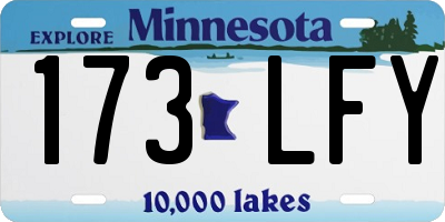 MN license plate 173LFY