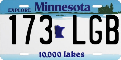 MN license plate 173LGB