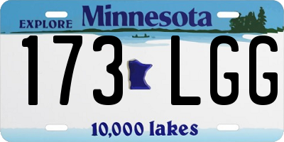 MN license plate 173LGG