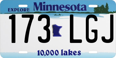MN license plate 173LGJ