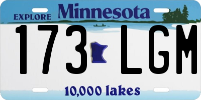 MN license plate 173LGM