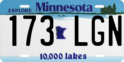 MN license plate 173LGN