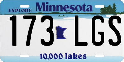 MN license plate 173LGS
