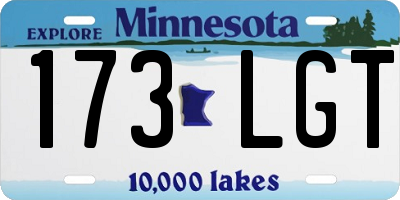 MN license plate 173LGT