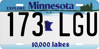 MN license plate 173LGU