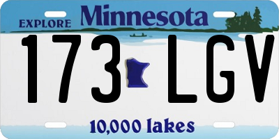 MN license plate 173LGV