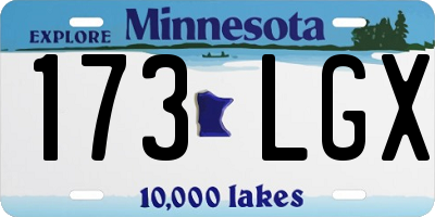 MN license plate 173LGX