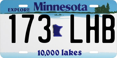 MN license plate 173LHB