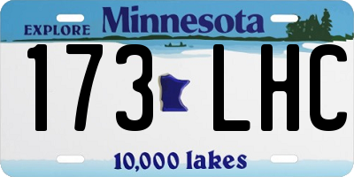 MN license plate 173LHC