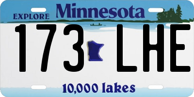 MN license plate 173LHE