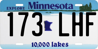 MN license plate 173LHF