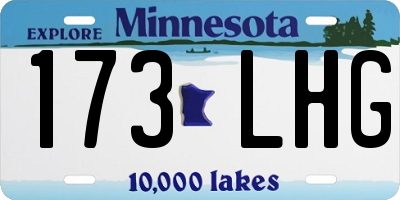 MN license plate 173LHG