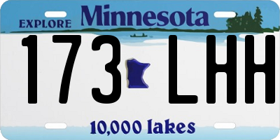 MN license plate 173LHH