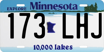 MN license plate 173LHJ