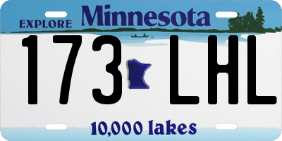 MN license plate 173LHL
