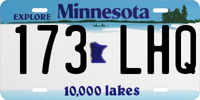 MN license plate 173LHQ