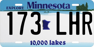 MN license plate 173LHR